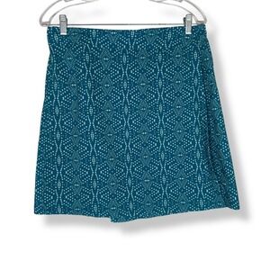 RipSkirt Hawaii Coverup Wrap Skirt Womens Size Medium Teal Geometric‎ Pool Swim